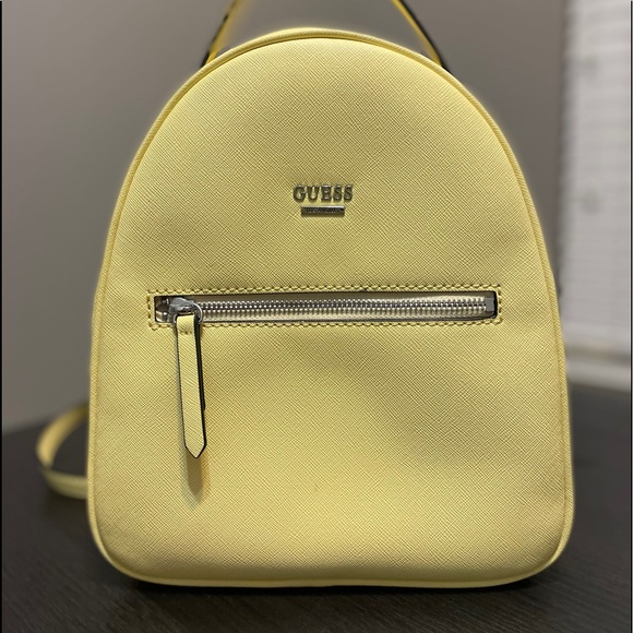 pastel yellow backpack